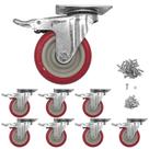 Casters Htudcoue 8 peças de 10 cm de carga pesada 1000 kg com freio