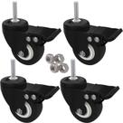 Casters MySit 2 com trava de freio para carrinhos de compras - pacote com 4