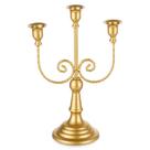 Castiçais Candelabra Romadedi Gold com 3 braços e 30 cm de altura