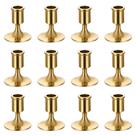 Castiçais Candlestick Taper Sziqiqi Gold Metal, pacote com 12 Castiçais Candlestick Taper Sziqiqi Gold Metal, pacote com 12