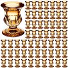 Castiçais de vidro dourado Foaincore, 60 peças, 6,3 cm de altura
