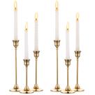 Castiçais NUPTIO Brass Gold Metal, conjunto de 6 Castiçais NUPTIO Brass Gold Metal, conjunto de 6