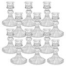 Castiçais Sudifor Glass Taper 10,1 cm, pacote com 12