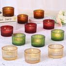 Castiçais Tealight HAVITI Multicolor Votive Glass x24