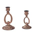Castiçais vintage em preto e dourado para casamentos e jantares