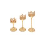 Castiçais vintage Gold Crown para casamentos e Natal