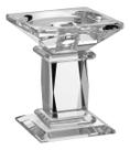 CASTIÇAL 10x9x9cm CRISTAL TRANSP