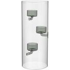 CASTIÇAL 3 VELAS BOROSSILICATO 30x12x12cm PORTA VELA DECORATIVO