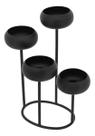 CASTIÇAL 4 VELAS METAL 33x26x26cm PRETO PORTA VELAS DECORATIVO CASTIÇAL 4 VELAS METAL 33x26x26cm PRETO PORTA VELAS DECORATIVO