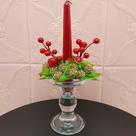 Castiçal Aparador Porta Vela Arranjo Centro Mesa Natal 30cm A