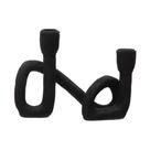 Castiçal Bloomingville Modern Sculptural Double Taper Castiçal Bloomingville Modern Sculptural Double Taper