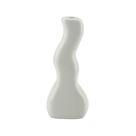 Castiçal Caiçara porcelana 8x5,2x19cm branco -L Hermitage