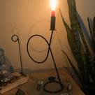 Castiçal Candelabro Porta Vela Ferro Mesa Moderno Minimalista Preto