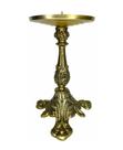 Castiçal Candelabro Suporte P/ Vela C/ Pino Dourado/envelhe