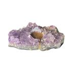 Castiçal com Drusa de Ametista - Rosa - Suporte para Vela Decorativo Castiçal com Drusa de Ametista - Rosa - Suporte para Vela Decorativo