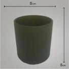 Castiçal Copo para Vela Verde Militar 8x8cm