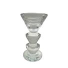 Castiçal Cristal triangulo 12cm