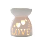 Castiçal de cerâmica Tealight, queimador a óleo Mumusuki Love