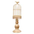 Castiçal de gaiola de metal vintage para decoração de mesa