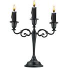 Castiçal de metal Candelabra Viscacha 3 para eventos - preto