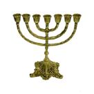 Castiçal de Metal Dourado Ouro Para 07 Velas 30x26x15cm