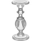 Castiçal de Vidro Decorativo Premium Modelo Luxo 25x11cm