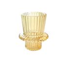 Castiçal De Vidro Sodo Calcico Ambar 7cm