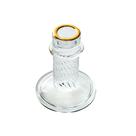 Castiçal De Vidro Sodo Calcico com Borda Dourada 10cm Castiçal De Vidro Sodo Calcico com Borda Dourada 10cm