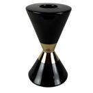 Castical Decorativo Ceramica Preto e Dourado 18,5 Cm - D'Rossi Castical Decorativo Ceramica Preto e Dourado 18,5 Cm - D'Rossi