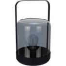 CASTIÇAL DECORATIVO PORTA VELA HOME&CO METAL 24x15x15cm FUME