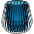 CASTIÇAL DECORATVIO ENFEITE CASA HOME&CO VIDRO 6x7x7cm AZUL