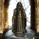 Castiçal Deusa Lua - Ouro Envelhecido Peça Decorativa e Espiritual