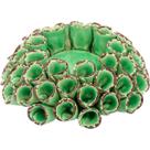 Castiçal em Cerâmica Coral Crispin Verde 13x5cm Home &amp Co