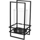 CASTIÇAL HOME&CO METAL 32x16x14cm PRETO