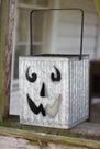 Castiçal Jack-O-Lantern de metal corrugado KALALOU