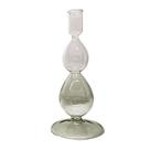 Castiçal Liete em vidro 9xA20cm verde -L Hermitage