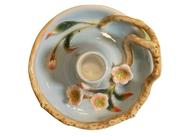 Castiçal Lori Porcelana Flor de Cerejeira Manu Fisch