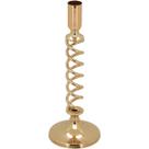 CASTIÇAL METAL 23x8x8cm DOURADO DECORATIVO ENFEITE PORTA VELA