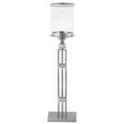 Castiçal Metal Prata 90cm Fino Acabamento