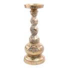 Castiçal Natalino Ouro - Dourado - 30cm - 1 unidade - Cromus - Rizzo
