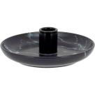 CASTIÇAL PORTA VELA DECORATIVO CERÂMICA 5x15x15cm PRETO