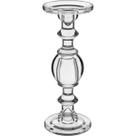 CASTIÇAL PORTA VELA DECORATIVO HOME&CO ECO CRYSTAL 29x11x11cm TRANSPARENTE