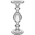 CASTIÇAL PORTA VELA DECORATIVO HOME&CO ECO CRYSTAL 29x11x11cm TRANSPARENTE