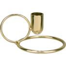 CASTIÇAL PORTA VELA DECORATIVO HOME&CO METAL 6x12x12cm DOURADO