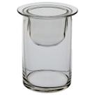 CASTIÇAL PORTA VELA DECORATIVO PAREDE DUPLA HOME&CO ECO CRYSTAL 15x12x12cm TRANSPARENTE