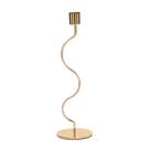 Castiçal Porta Vela Suporte Ondulado de Metal Dourado Rose 28cm Mart Castiçal Porta Vela Suporte Ondulado de Metal Dourado Rose 28cm Mart