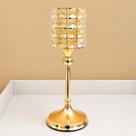 Castiçal Porta Velas Dourado Com Cristal Elegante Luxo 37cm Castiçal Porta Velas Dourado Com Cristal Elegante Luxo 37cm