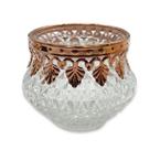 Castiçal Porta Velas Medieval em Vidro Vintage Rosê 6cm Castiçal Porta Velas Medieval em Vidro Vintage Rosê 6cm