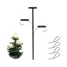 Castiçal Preto Triplo Para Decoração De Natal E Interiores De Quarto