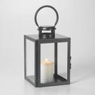 Castiçal Smart Living Huntington Black Metal Glass 18x18x28cm